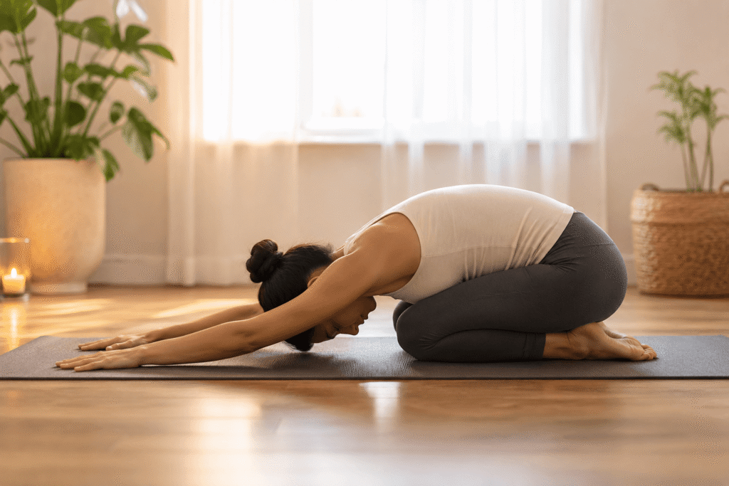 How Long Should You Hold Each Yoga Pose - Child's Pose Beginner Yoga
