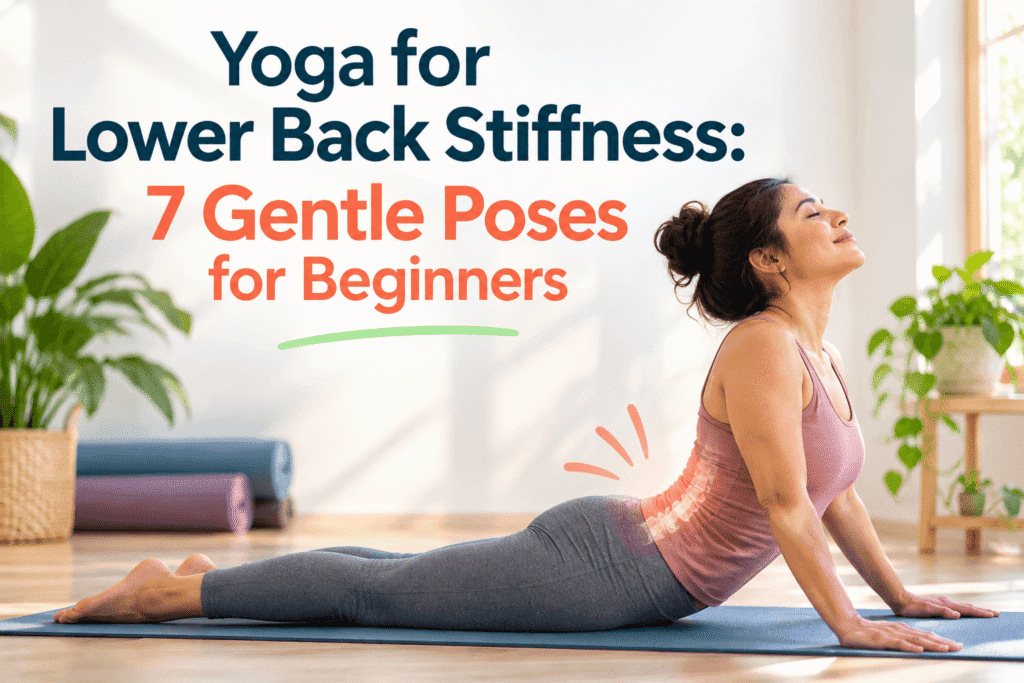 Yoga for lower back stiffness with a gentle cobra pose